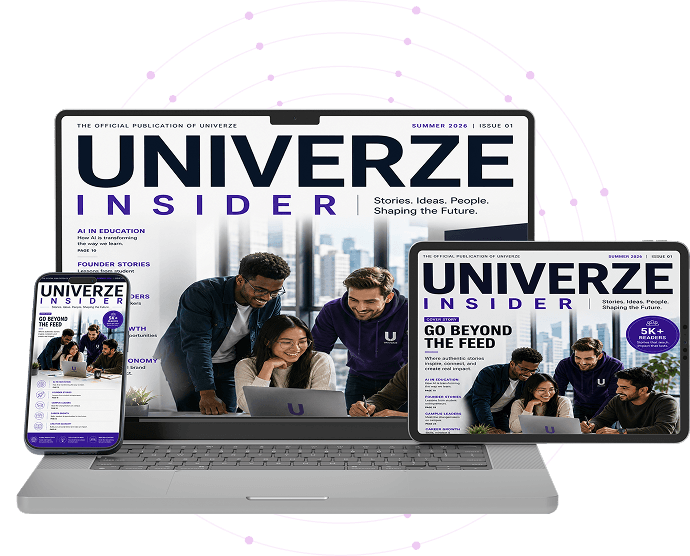 Univerze Insider on laptop, tablet, and phone
